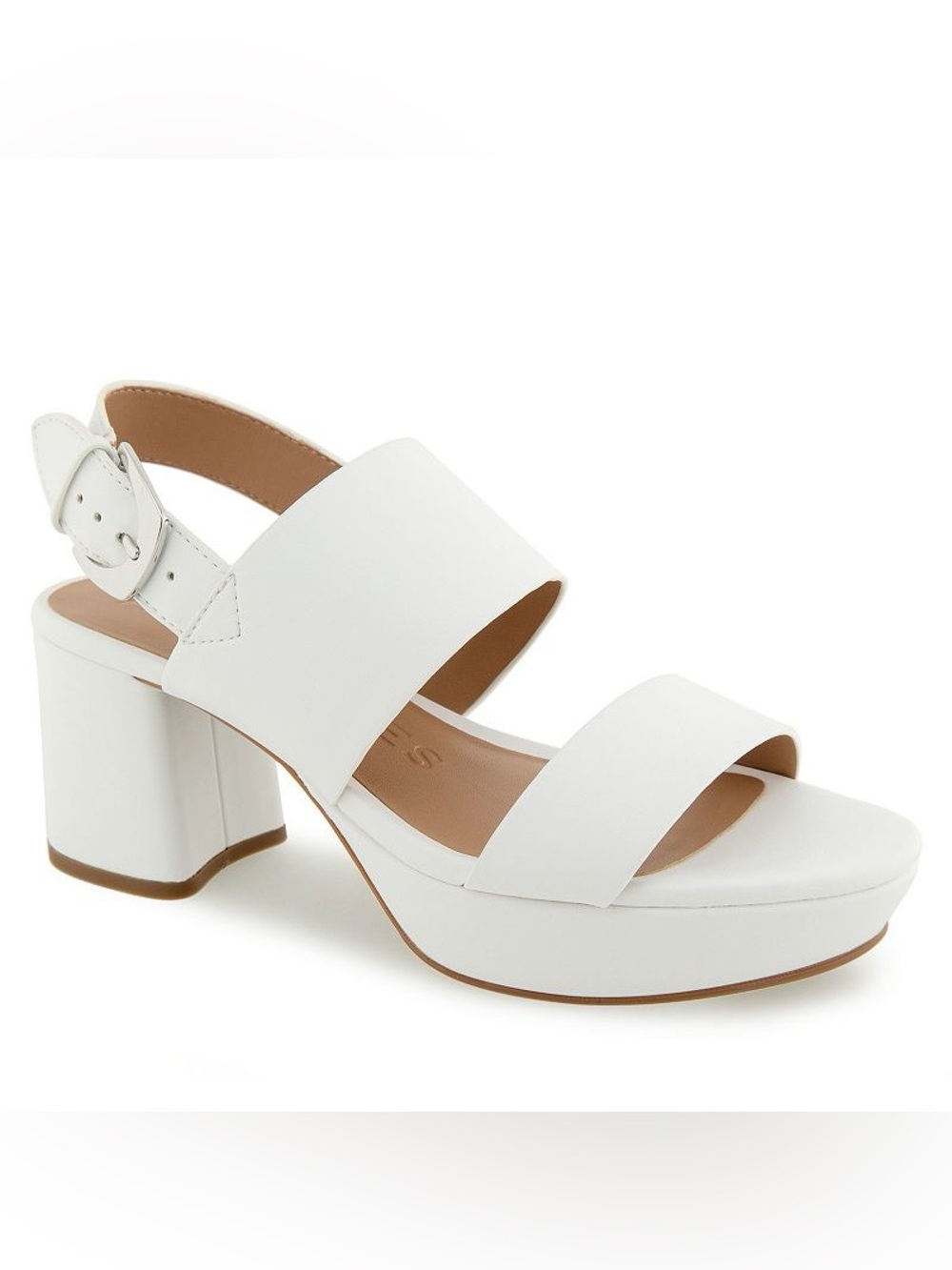 AEROSOLES Camilia Platform Sandals Sz 9M Minimalist Chunky Block Heel
